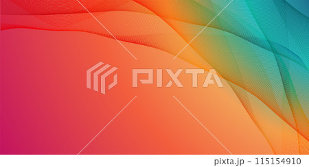 波　カラフル　テクノロジー　曲線　背景	 115154910