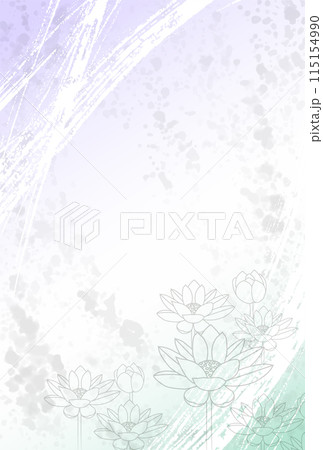 喪中 和柄 蓮 はがき 背景 喪中 和柄 蓮 はがき 背景 115154990