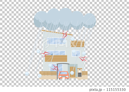三層樓房屋遭冰雹損壞 115155330