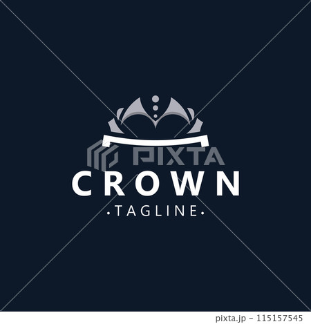Crown logo vintage design. premium Crown king modern luxury brand element concept symbol Crown logo vintage design. premium Crown king modern luxury brand element concept symbol 115157545