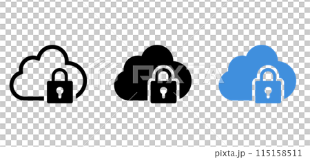 Cloud and security web icons 115158511