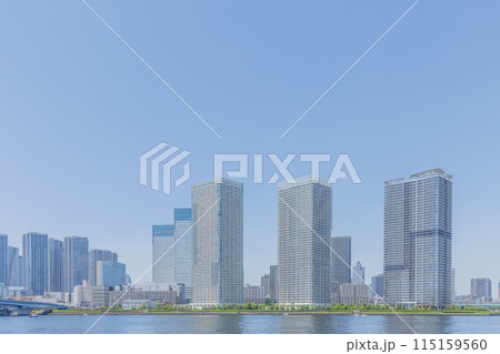晴海のタワーマンションの風景・東京ベイエリア 115159560