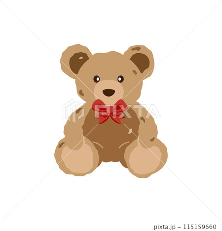 かわいいクマのぬいぐるみのイラスト かわいいクマのぬいぐるみのイラスト 115159660