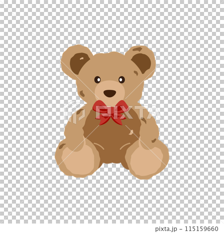 かわいいクマのぬいぐるみのイラスト かわいいクマのぬいぐるみのイラスト 115159660