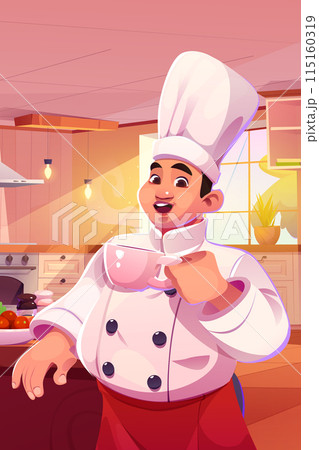 Portrait of male chef in kitchen 115160319
