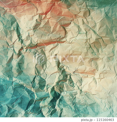 Grunge texture of old, multi-colored crumpled paper. 115160463