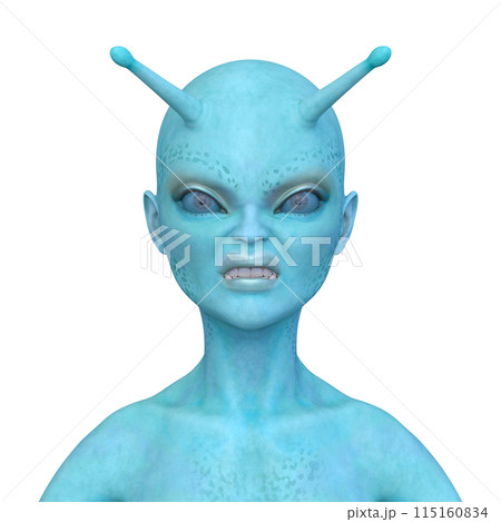 女性エイリアンの顔 115160834