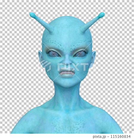 女性エイリアンの顔 115160834
