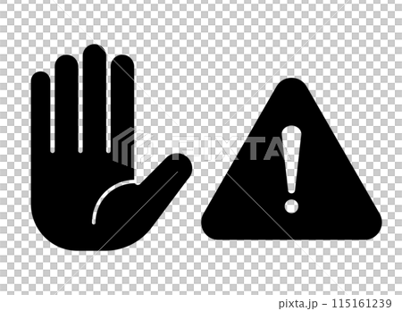 Warning stop icon 115161239