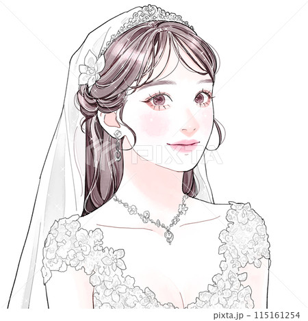 ウェディングドレス姿の女性 ウェディングドレス姿の女性 115161254