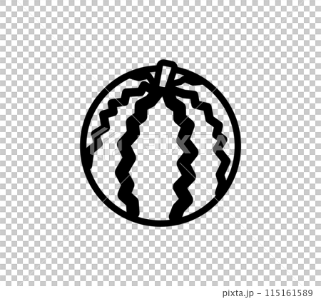 シンプルなスイカのイラスト シンプルなスイカのイラスト 115161589