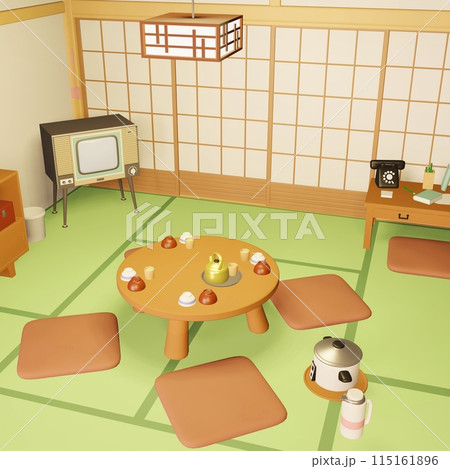 昭和レトロな部屋のイラスト 昭和レトロな部屋のイラスト 115161896