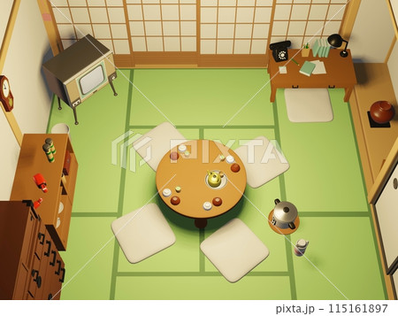 昭和レトロな部屋のイラスト 115161897