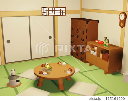 昭和レトロな部屋のイラスト 115161900