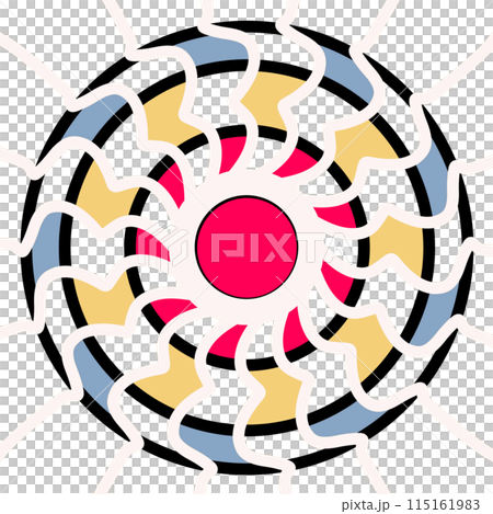 round blue spiral tunnel, round line icon 115161983