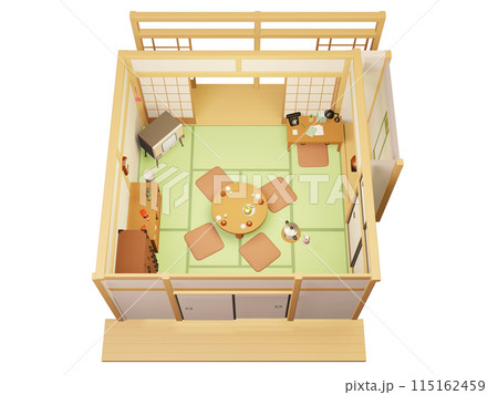 昭和レトロな部屋のイラスト 115162459