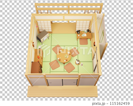 Illustration of a Showa retro room 115162459