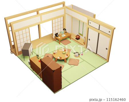 昭和レトロな部屋のイラスト 115162460