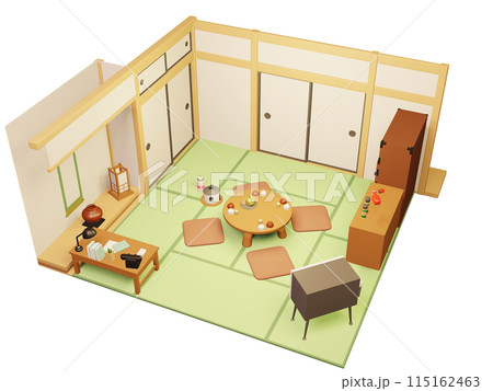 昭和レトロな部屋のイラスト 115162463