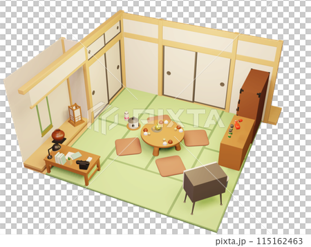 昭和レトロな部屋のイラスト 115162463