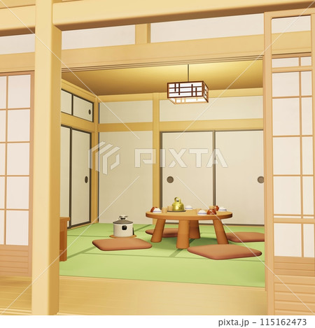 昭和レトロな部屋のイラストのイラスト素材 [115162473] - PIXTA