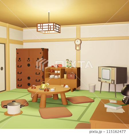昭和レトロな部屋のイラスト 115162477