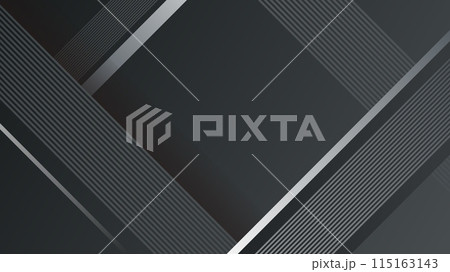線で組み合わせたモノトーンの抽象的な背景素材 115163143