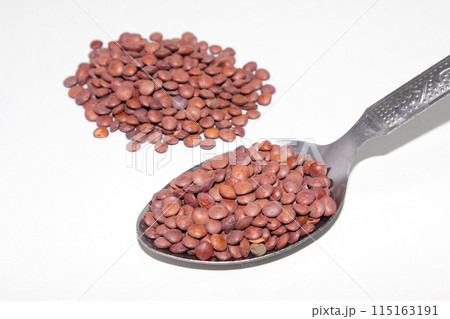 A picture of black masoor lentil with selective focus 115163191