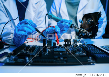 Repairing and upgrade mobile phone, electronic, computer hardware and technology concept. 115163510