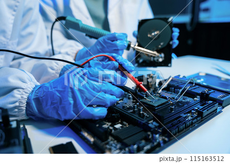 Repairing and upgrade mobile phone, electronic, computer hardware and technology concept. 115163512