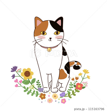 vector set of cute cat cartoon 115163796