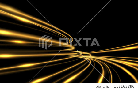 Abstract gold light fast speed curve dynomic...のイラスト素材 [115163896] - PIXTA
