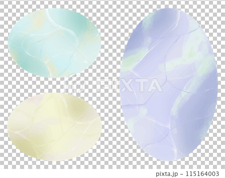 水彩風の抽象的な円形のフレーム 115164003