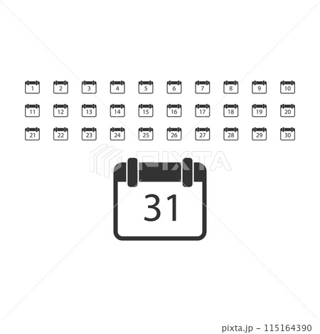 Calendar icon flat 115164390