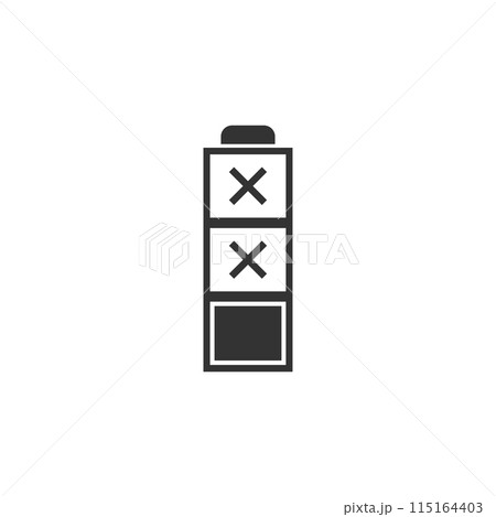 Battery empty icon flat 115164403