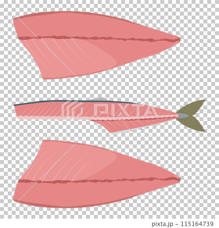 三塊磨碎的鯖魚的插圖 三塊磨碎的鯖魚的插圖 115164739
