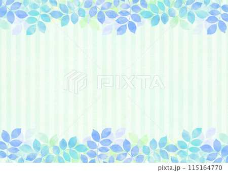 水彩タッチの新緑の背景イラスト 115164770