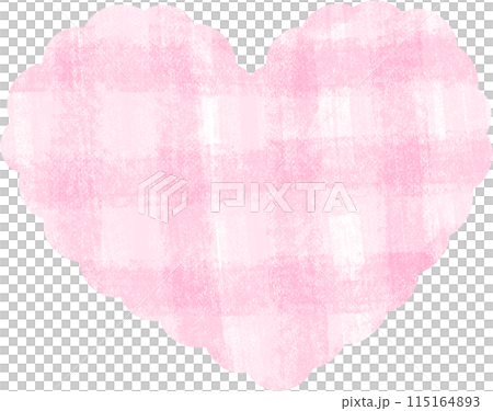 Cute coquette pink plaid heart shape 115164893