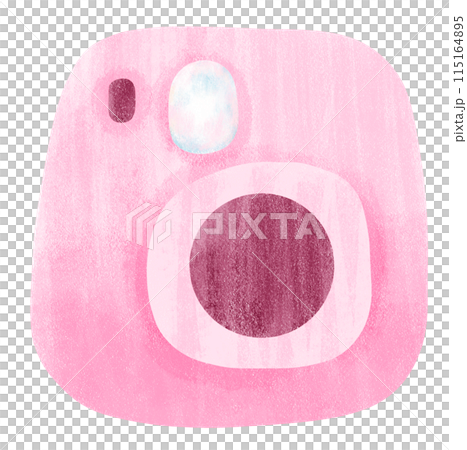 Cute coquette pink polaroid camera 115164895