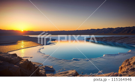 salt lake sunset 115164946