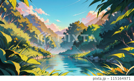 fantastic tropical sunset 115164971