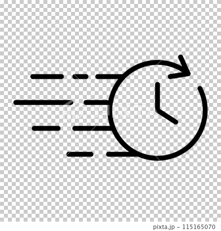 時間が早く経過していることを示すアイコン。 時間が早く経過していることを示すアイコン。 115165070