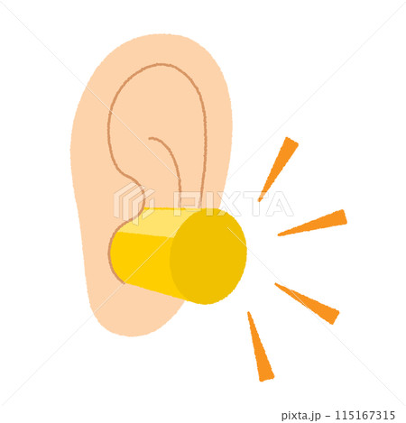 耳栓をするイラスト 115167315