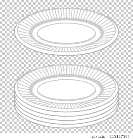 紙皿のイラスト 115167595