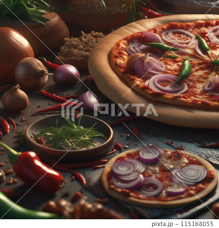 Traditional Pepperoni pizza 115168055