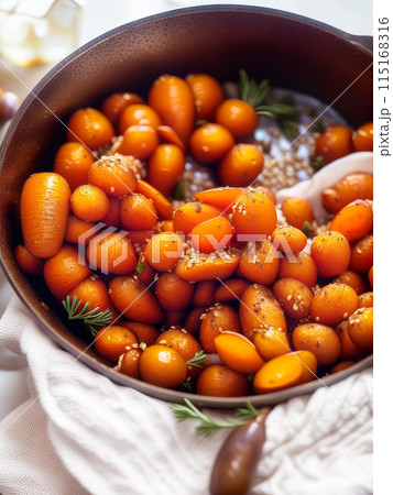 Baby carrots roasted Baby carrots roasted 115168316