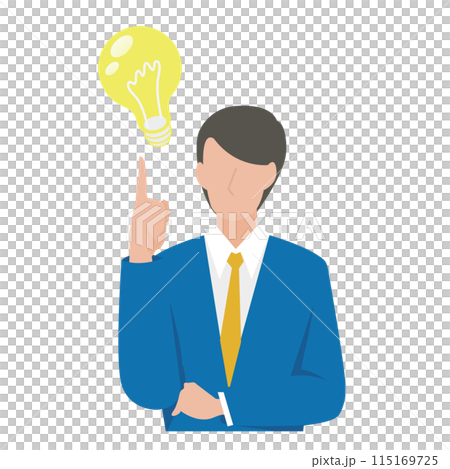 A male business person with a good idea A male business person with a good idea 115169725