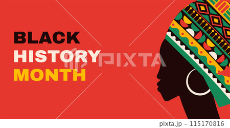 Black History Month background, banner, poster and template design 115170816