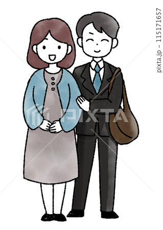 戌の日に参拝する夫婦 戌の日に参拝する夫婦 115171657