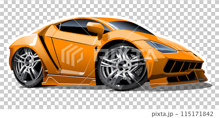 Vector Cartoon muscle sport car Vector Cartoon muscle sport car 115171842